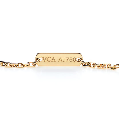 Van Cleef & Arpels 18K Yellow Gold Mother of Pearl Vintage Alhambra Pendant Necklace 5 of 6