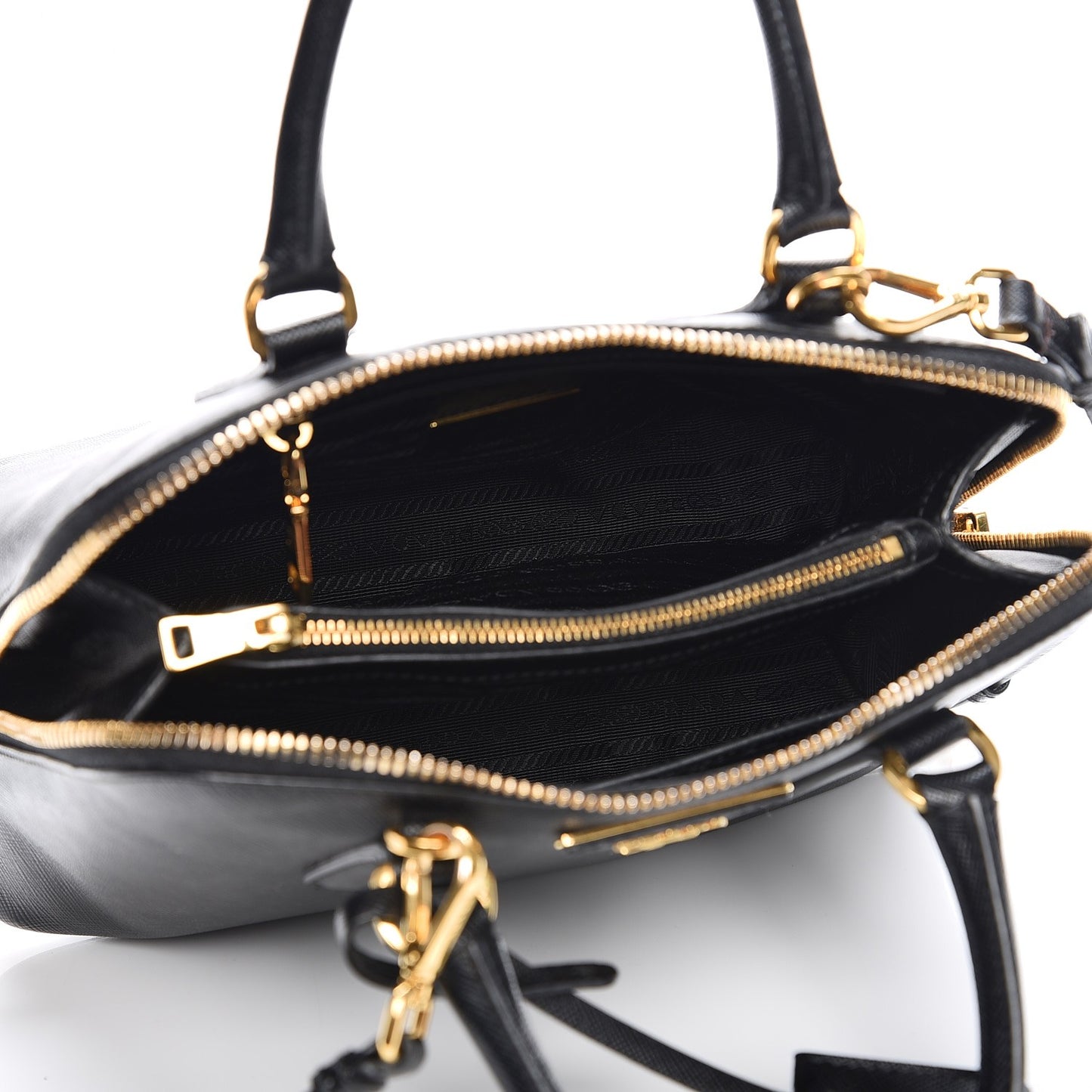 Saffiano Lux Small Promenade Tote Black