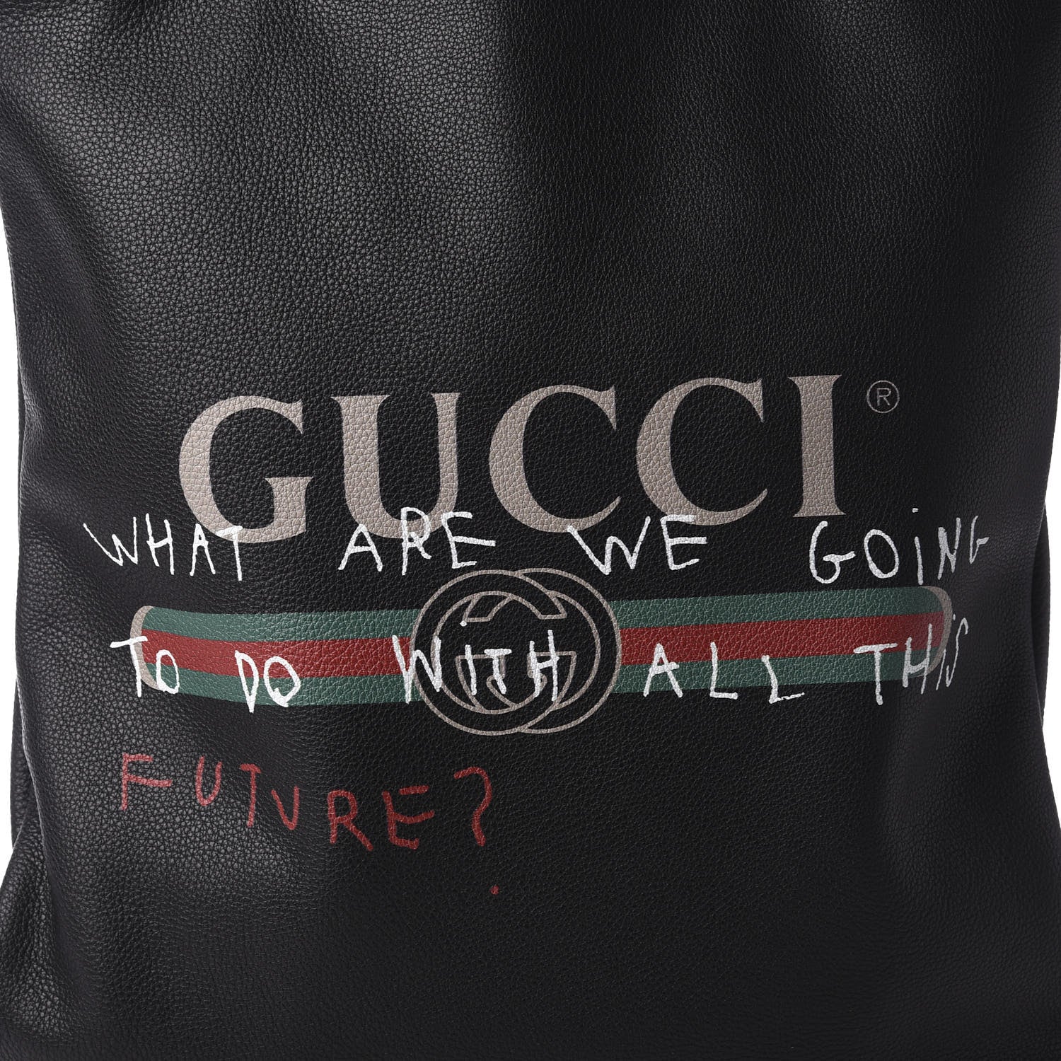 Gucci Calfskin Coco Capitan Logo Drawstring Backpack Black 9 of 9
