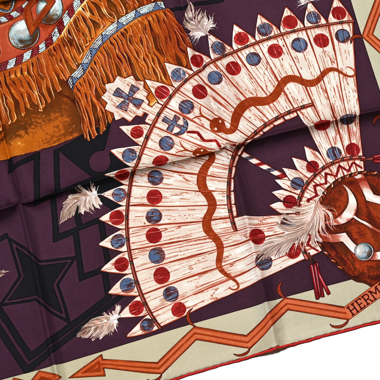 Hermes Silk Wako Ni Scarf 90 2 of 5