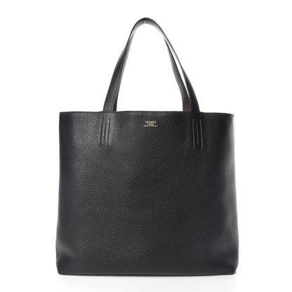 Hermes Taurillon Clemence Double Sens 36 Reversible Tote Black Ebene 3 of 19