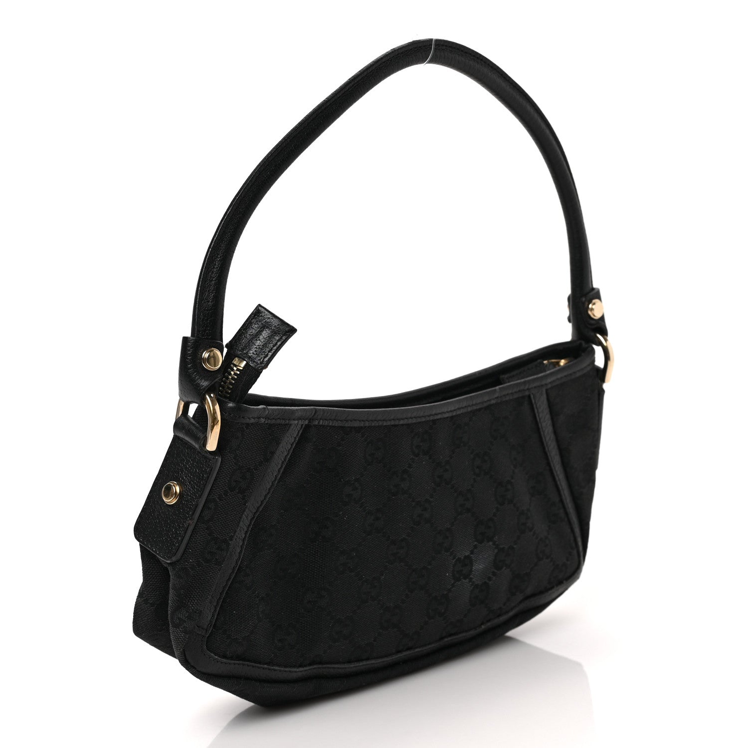 Gucci Monogram D Ring Abbey Pochette Black 3 of 9