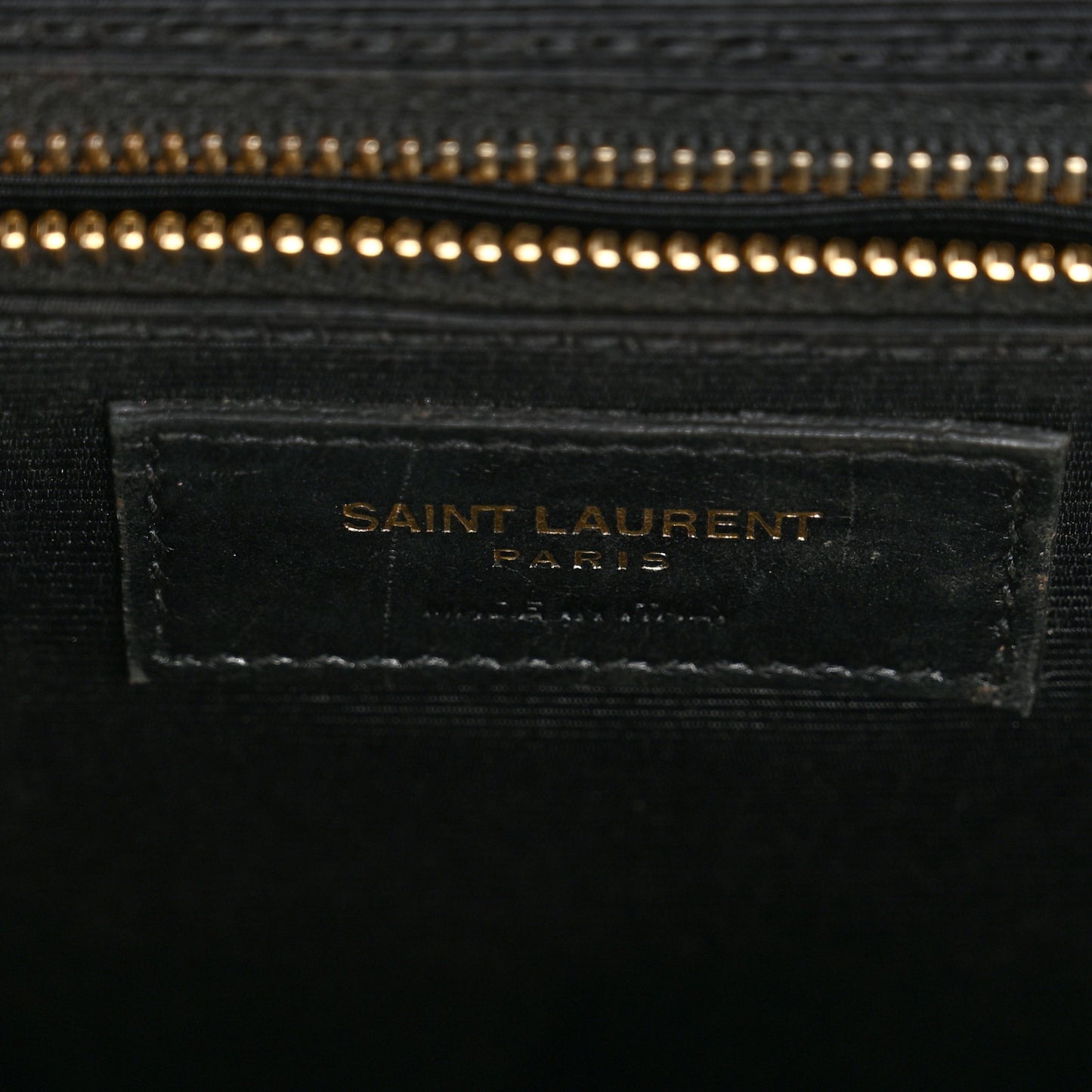 Grain De Poudre Matelasse Chevron Large Monogram Satchel Black