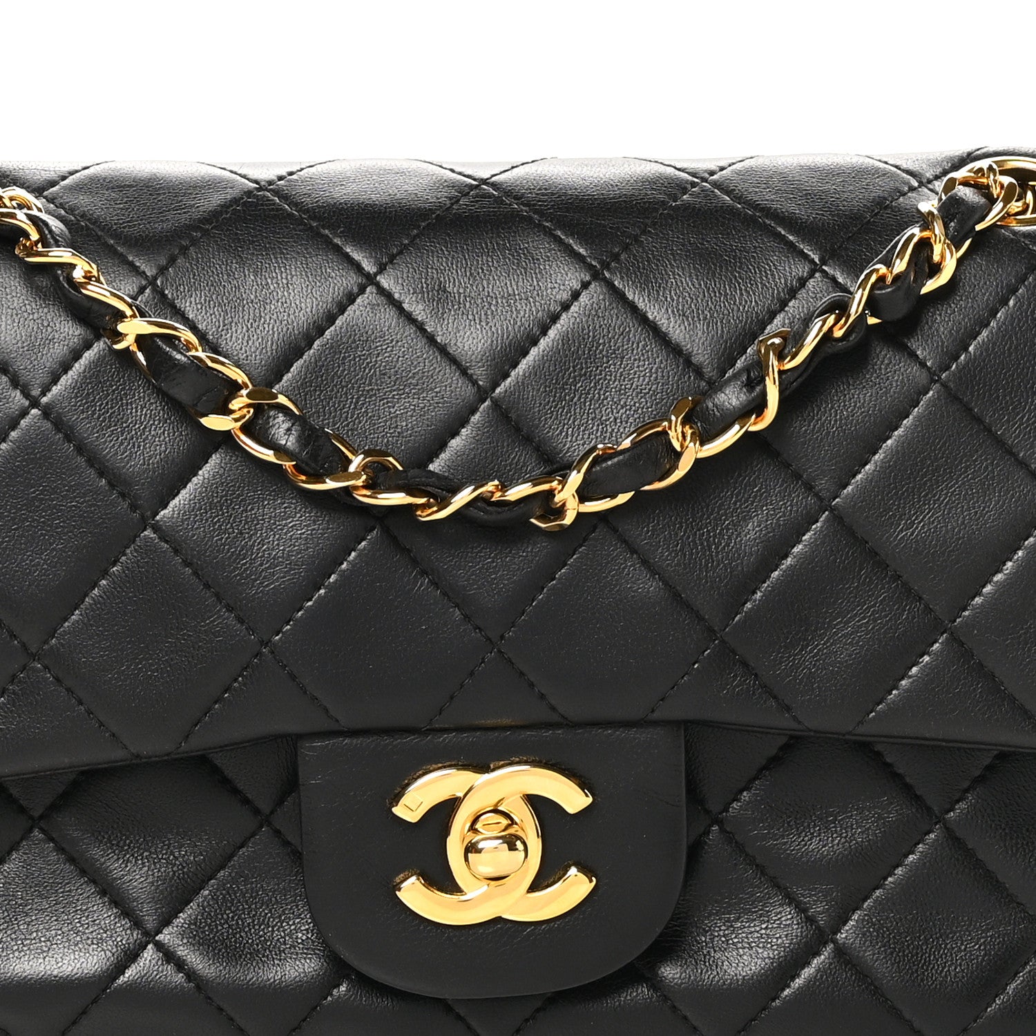 Chanel Lambskin Quilted Small Double Flap Black 8 of 10