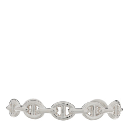 Hermes Sterling Silver MM Chaine d'Ancre Enchainee Cuff Bracelet ST 1 of 3