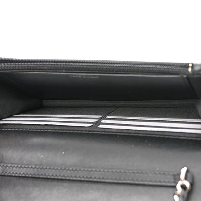 Chanel Caviar Camellia Embossed Wallet On Chain WOC Black 5 of 13