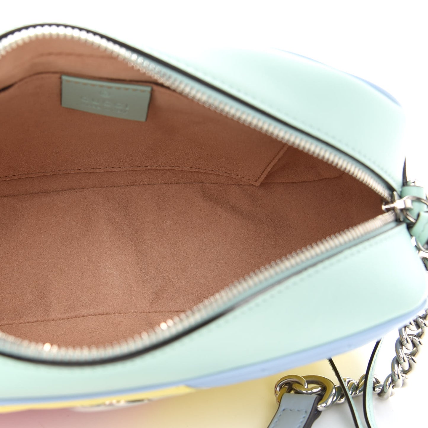 Calfskin Matelasse Diagonal Small GG Marmont Chain Shoulder Bag Multicolor Pastel