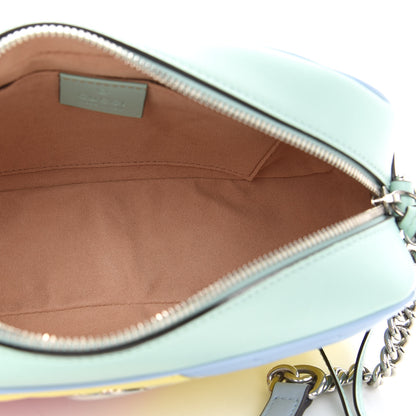 Gucci Calfskin Matelasse Diagonal Small GG Marmont Chain Shoulder Bag Multicolor Pastel 5 of 9