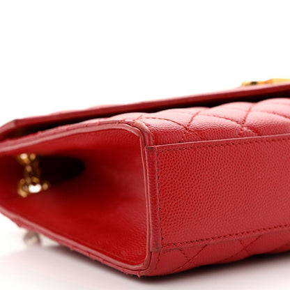 Saint Laurent Grain De Poudre Textured Mixed Matelasse Triquilt Medium Monogram Satchel New Red 11 of 18