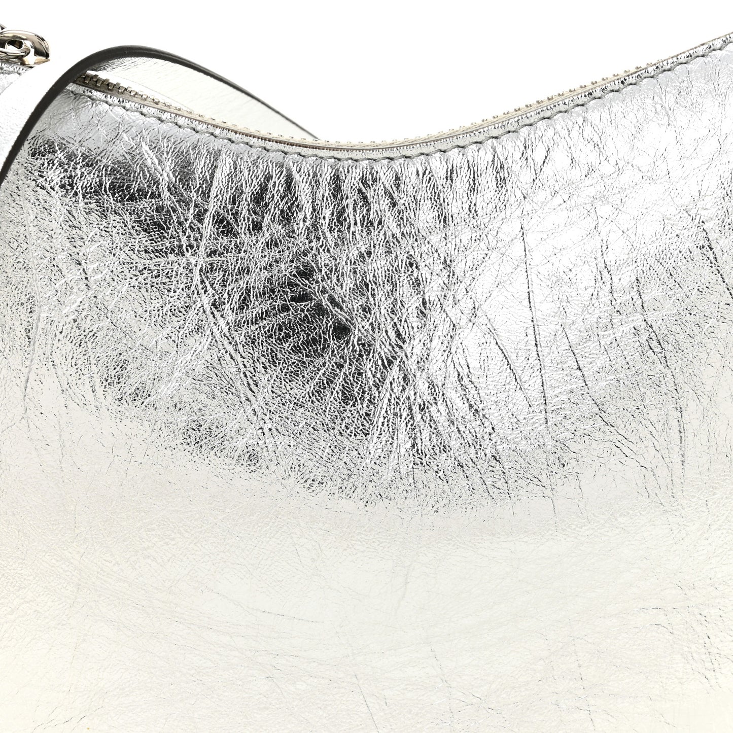 Rock Millenium Mini Fendigraphy Hobo Bag Argento