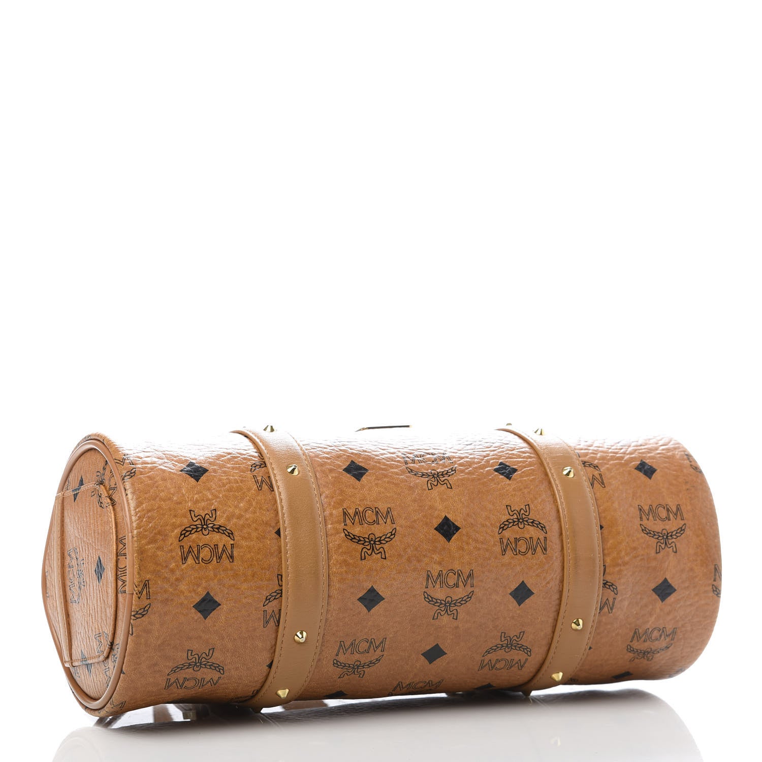 MCM Visetos Essential Barrel Bag Cognac 4 of 12