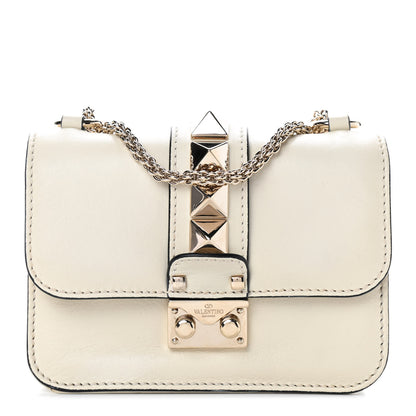 Valentino Garavani Vitello Mini Glam Lock Rockstud Flap White 1 of 8