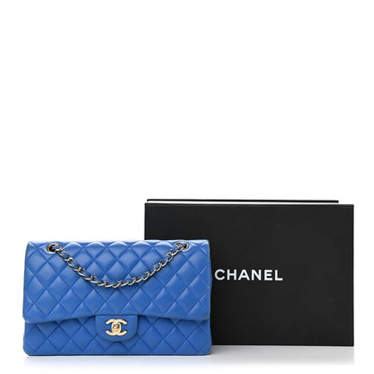 Chanel Lambskin Quilted Medium Double Flap Blue 15 of 15