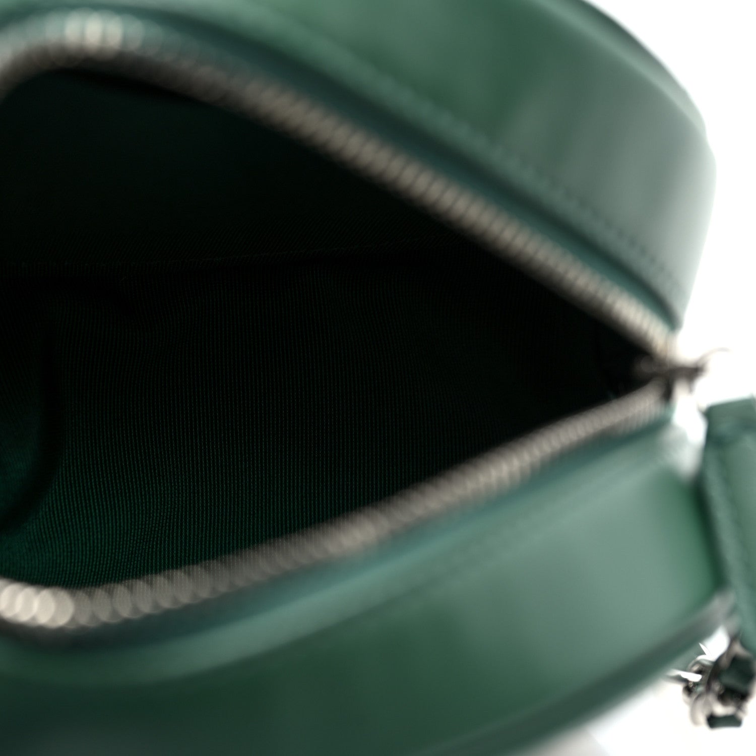 Chanel Lambskin Quilted Round Clutch With Chain Green 5 of 10