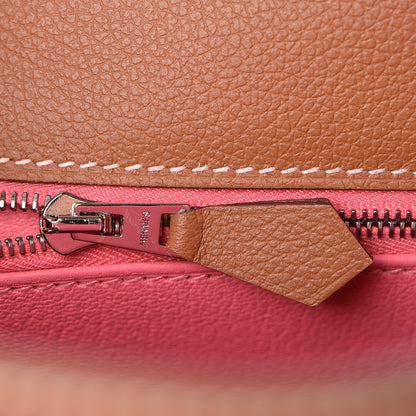 Hermes Evercolor Verso Kelly Retourne 32 Gold Rose Azalee 33 of 41