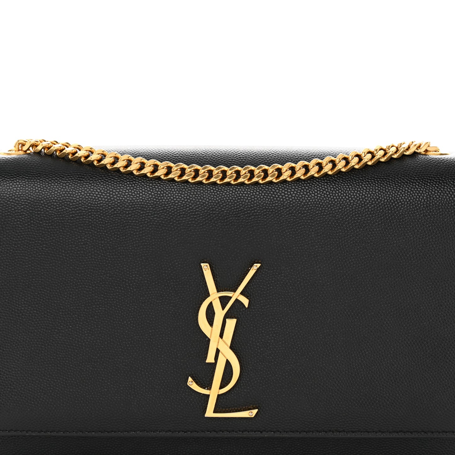 Grain De Poudre Medium Classic Monogram Kate Satchel Black