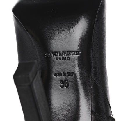 Saint Laurent Calfskin Light Studded Grace 105 Boots 36 Black 6 of 9
