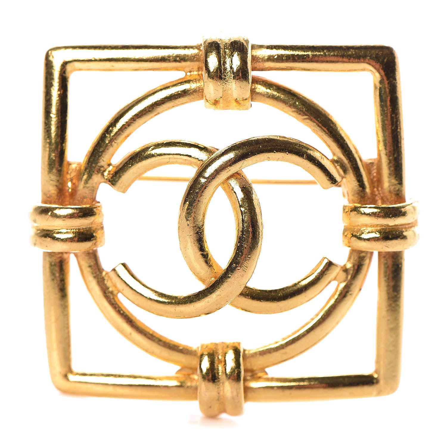 Chanel CC Brooch Gold 1 of 6
