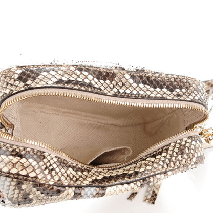 Gucci Python Small Soho Disco Bag Off White Nut Brown Beige 5 of 7
