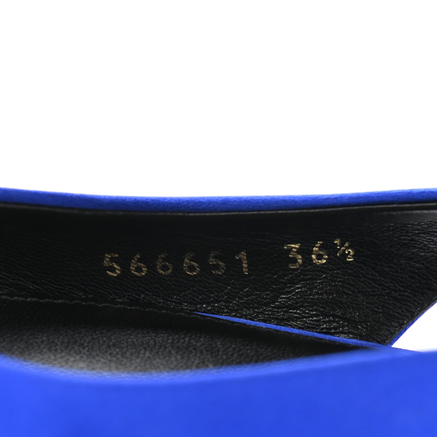 Balenciaga Satin BB Knife Pointy Toe Slingback Flats 36.5 Bleu 8 of 8