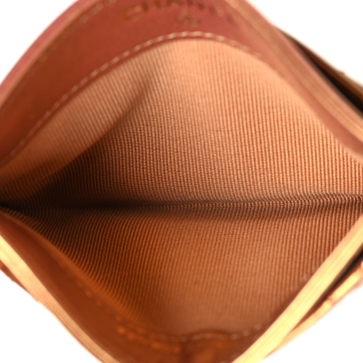 Chanel Metallic Lambskin Quilted CC Card Holder Golden 5 of 10