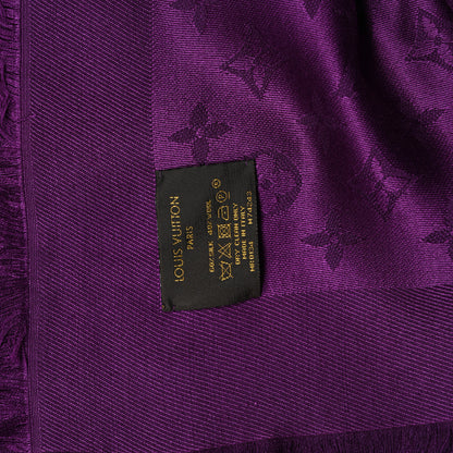 Louis Vuitton Wool Silk Monogram Shawl Cassis 3 of 3