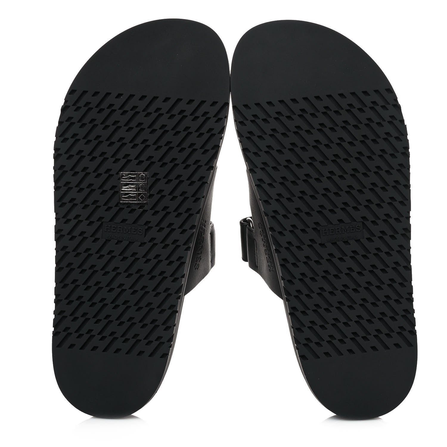 Hermes Calfskin Womens Chypre Sandals 39 Black 5 of 10