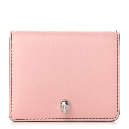 Alexander McQueen Calfskin Skull Short Flap Wallet Pink 1 of 10