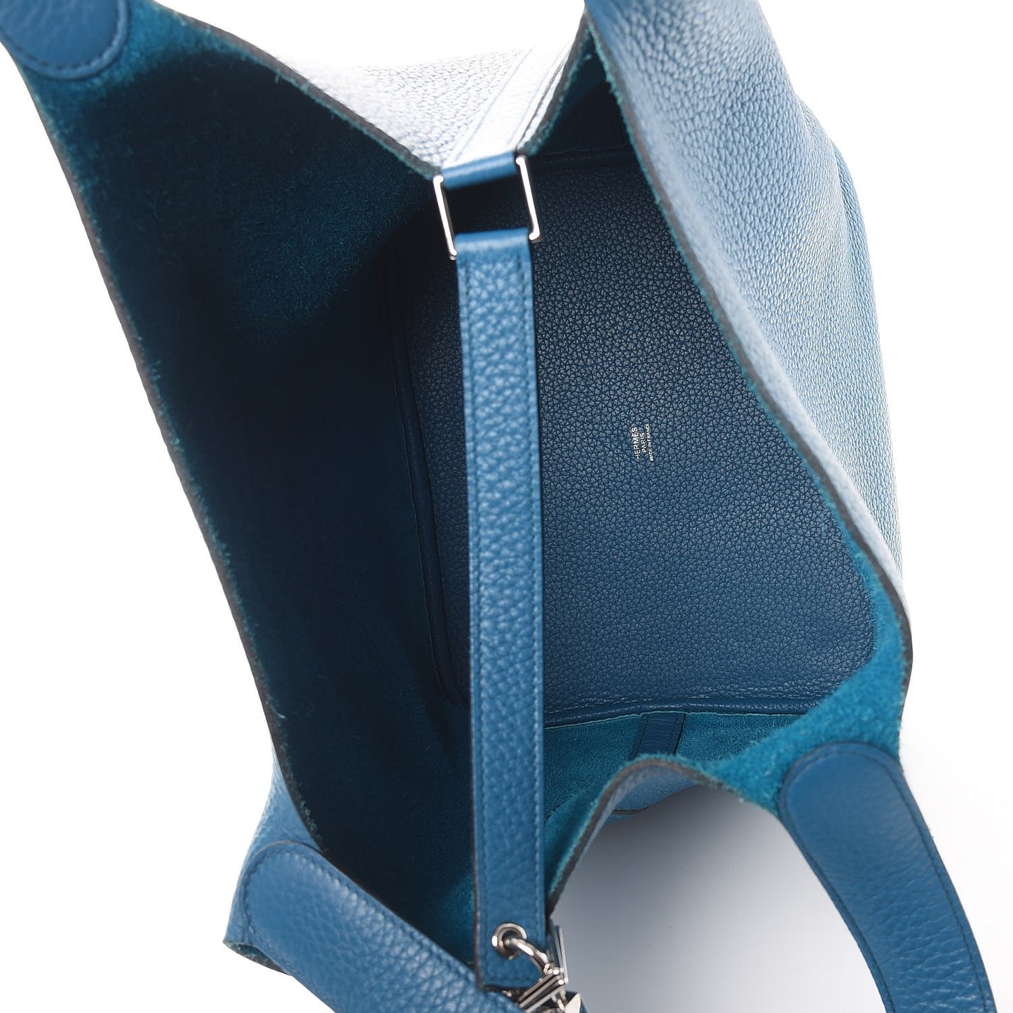 Taurillon Clemence Picotin Lock 26 GM Bleu Izmir
