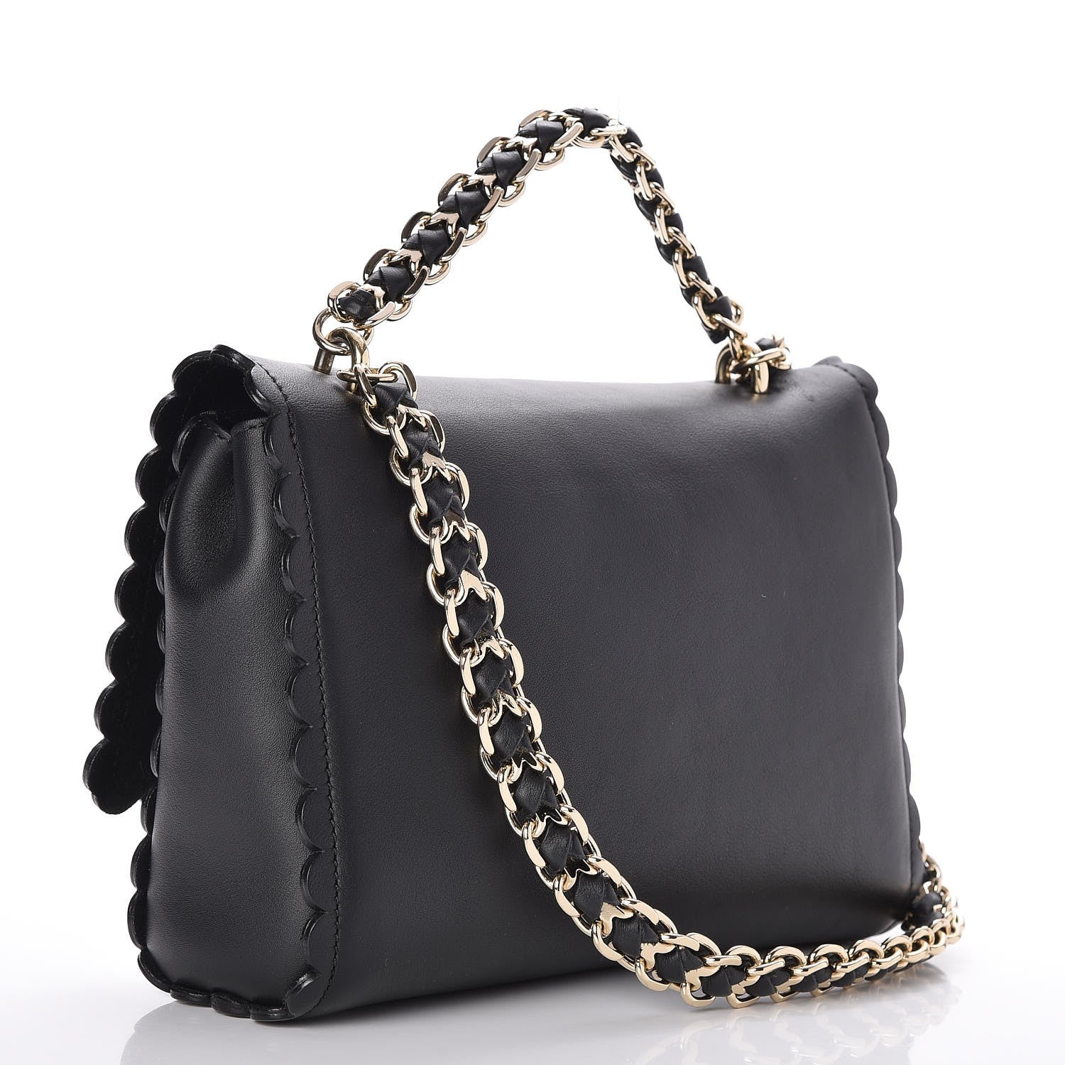 Mulberry Classic Calfskin Flower Cecily Flap Black 3 of 8