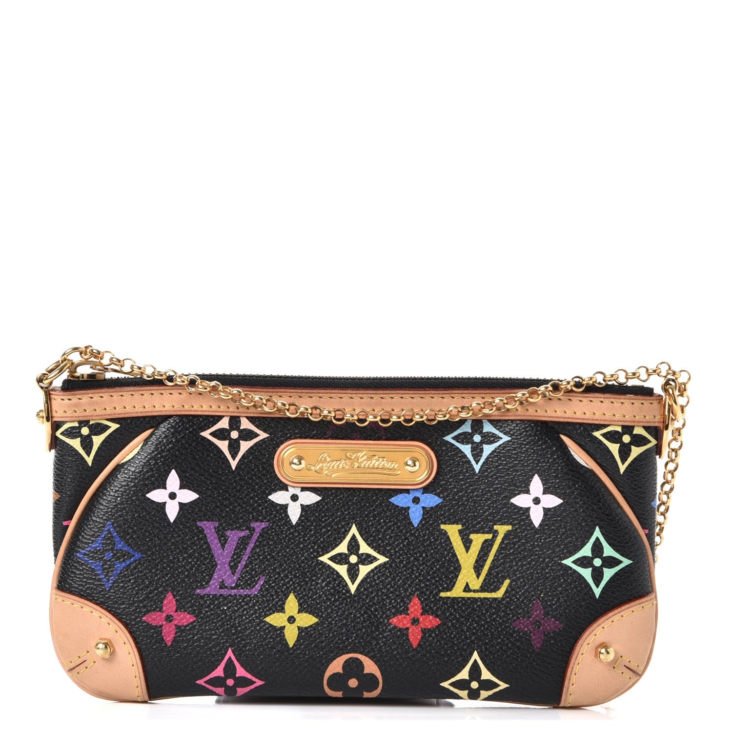 Louis Vuitton Monogram Multicolor Pochette Milla MM Black 1 of 9