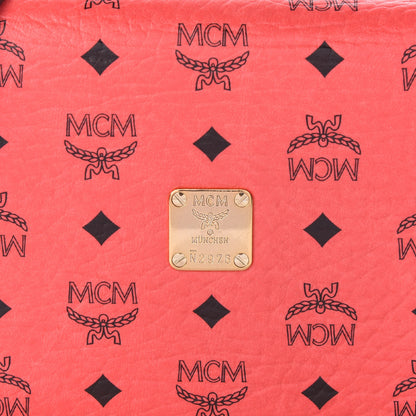 MCM Visetos Bi-Color Crossbody Wallet Coral Sugar Pink 9 of 9