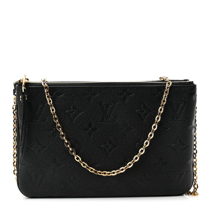 Louis Vuitton Empreinte Double Zip Pochette Black 1 of 13