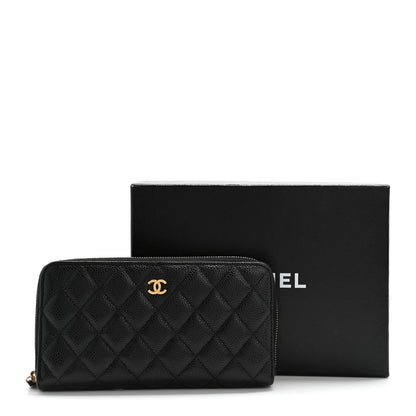 Chanel Caviar Quilted Large Gusset Zip Around Wallet Black 12 of 12