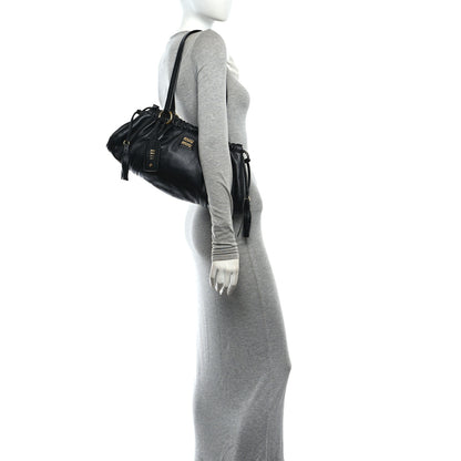 Miu Miu Nappa Joie Shoulder Bag Black 2 of 9