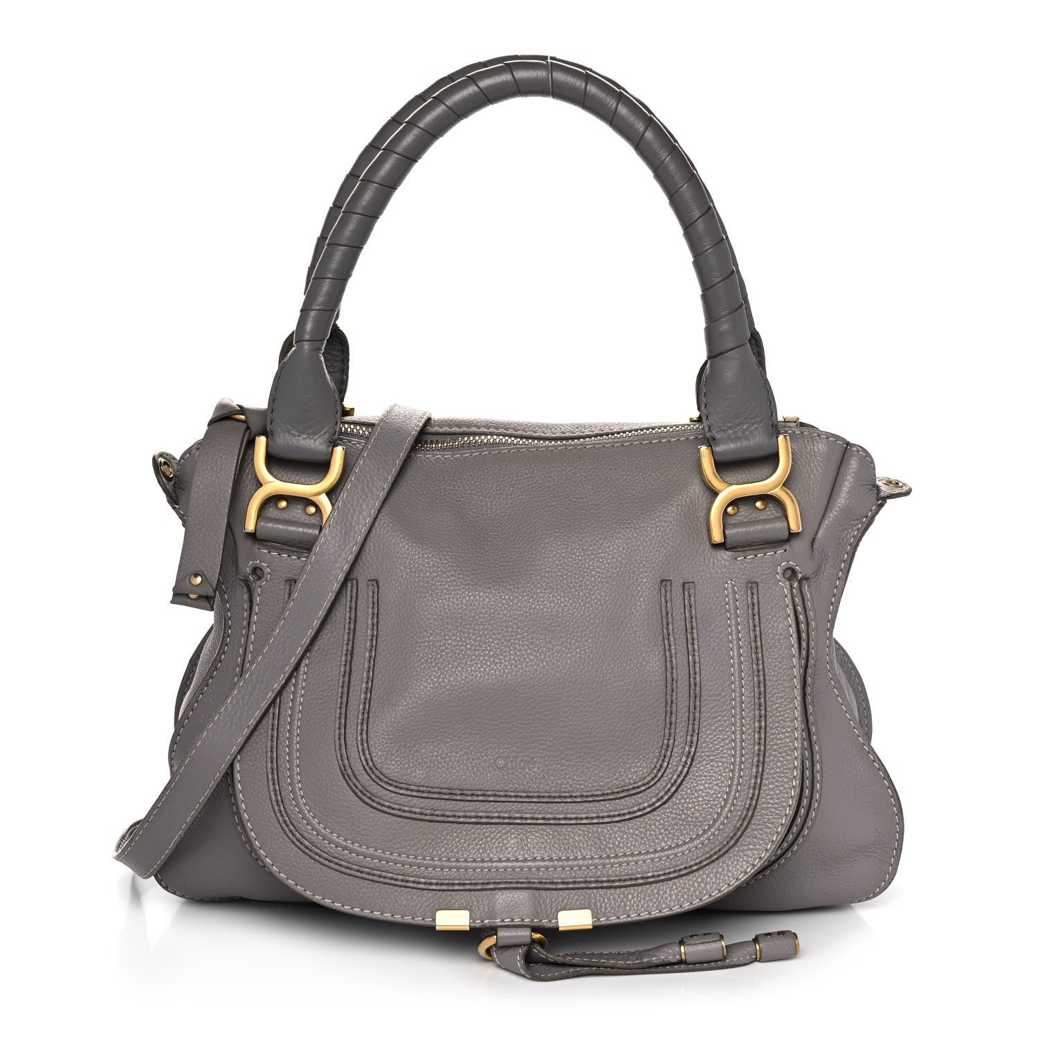Chloe Calfskin Small Marcie Satchel Cashmere Grey 1 of 11