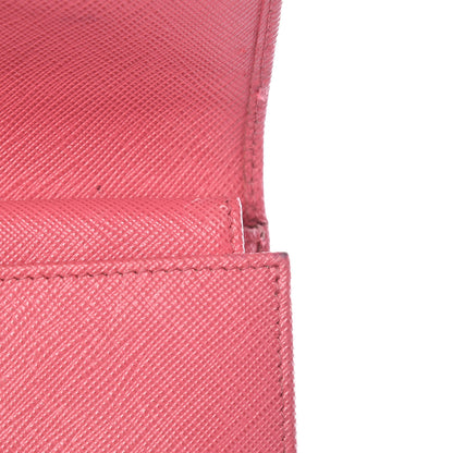 Prada Saffiano Metal Flap Wallet Peonia 14 of 15