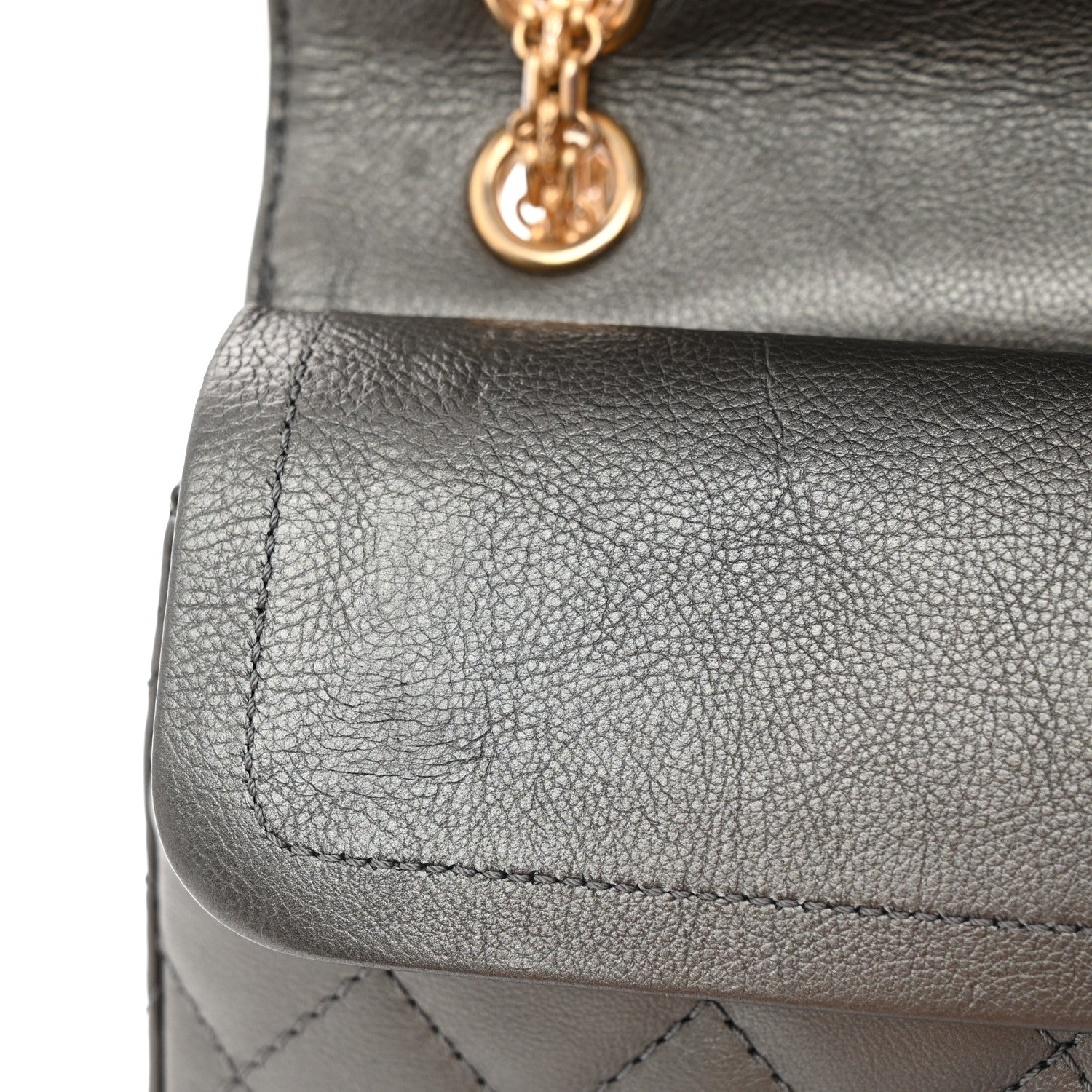 Chanel Metallic Calfskin Quilted 2.55 Reissue 226 Flap Charcoal 12 of 12