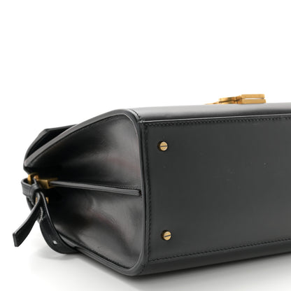 Saint Laurent Smooth Calfskin Medium Classic Monogram Cassandra Top Handle Black Rouge Legion 10 of 13
