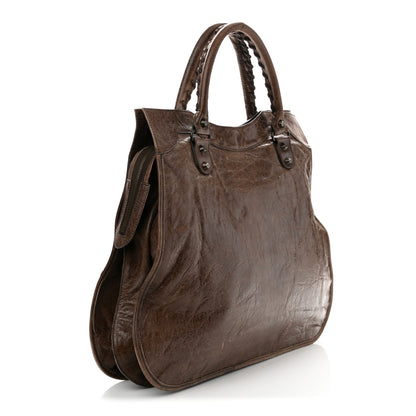 Balenciaga Chevre Classic Hardware Mid Afternoon Tote Truffle 4 of 11