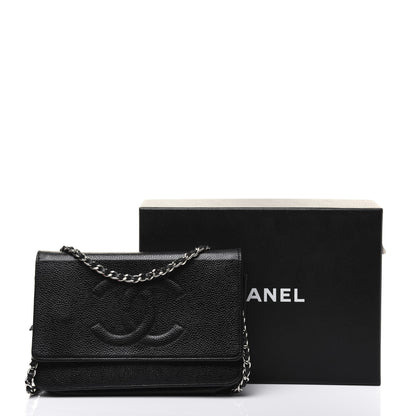 Chanel Caviar Timeless CC Wallet On Chain WOC Black 15 of 15