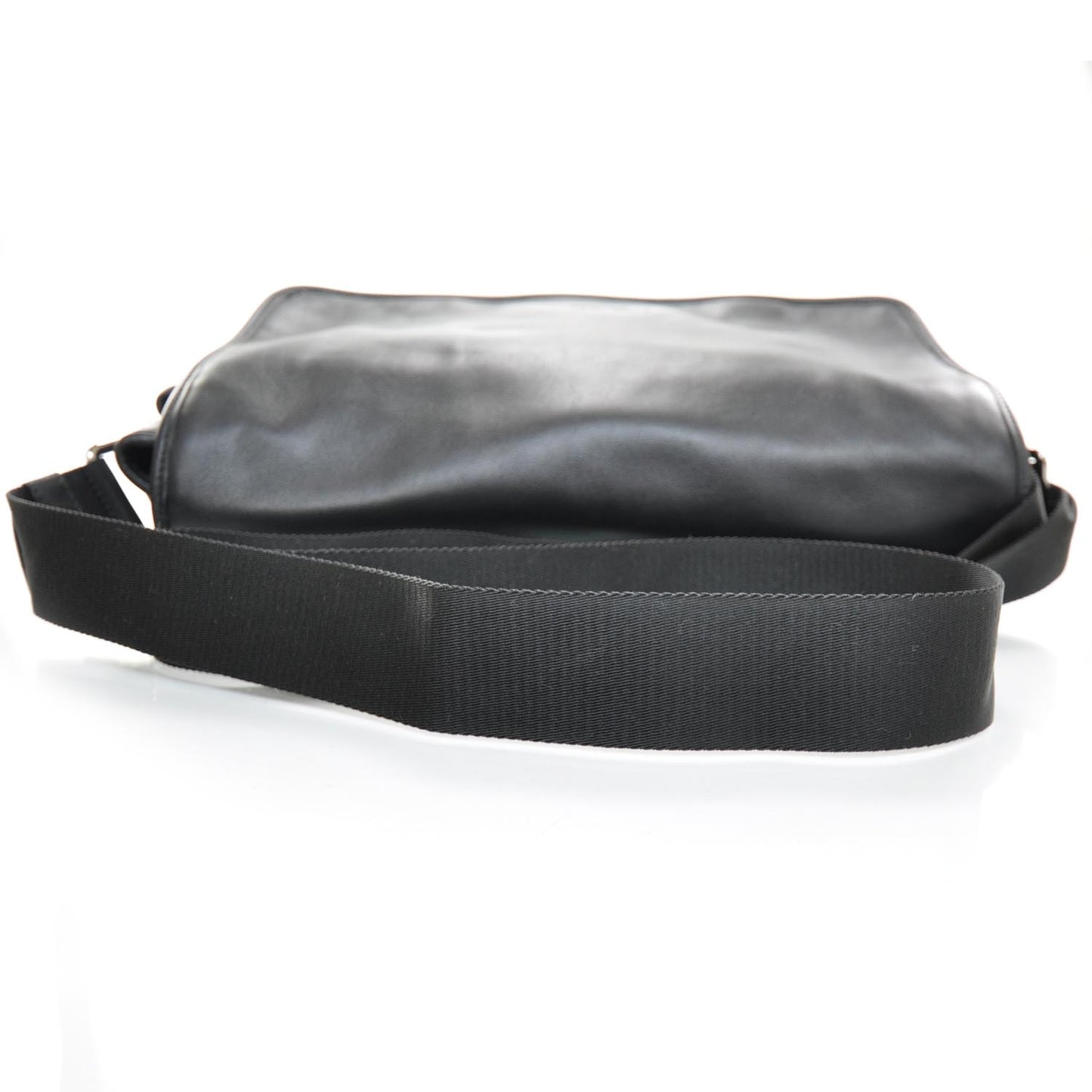 Soft Leather Messenger Bag Nero Black