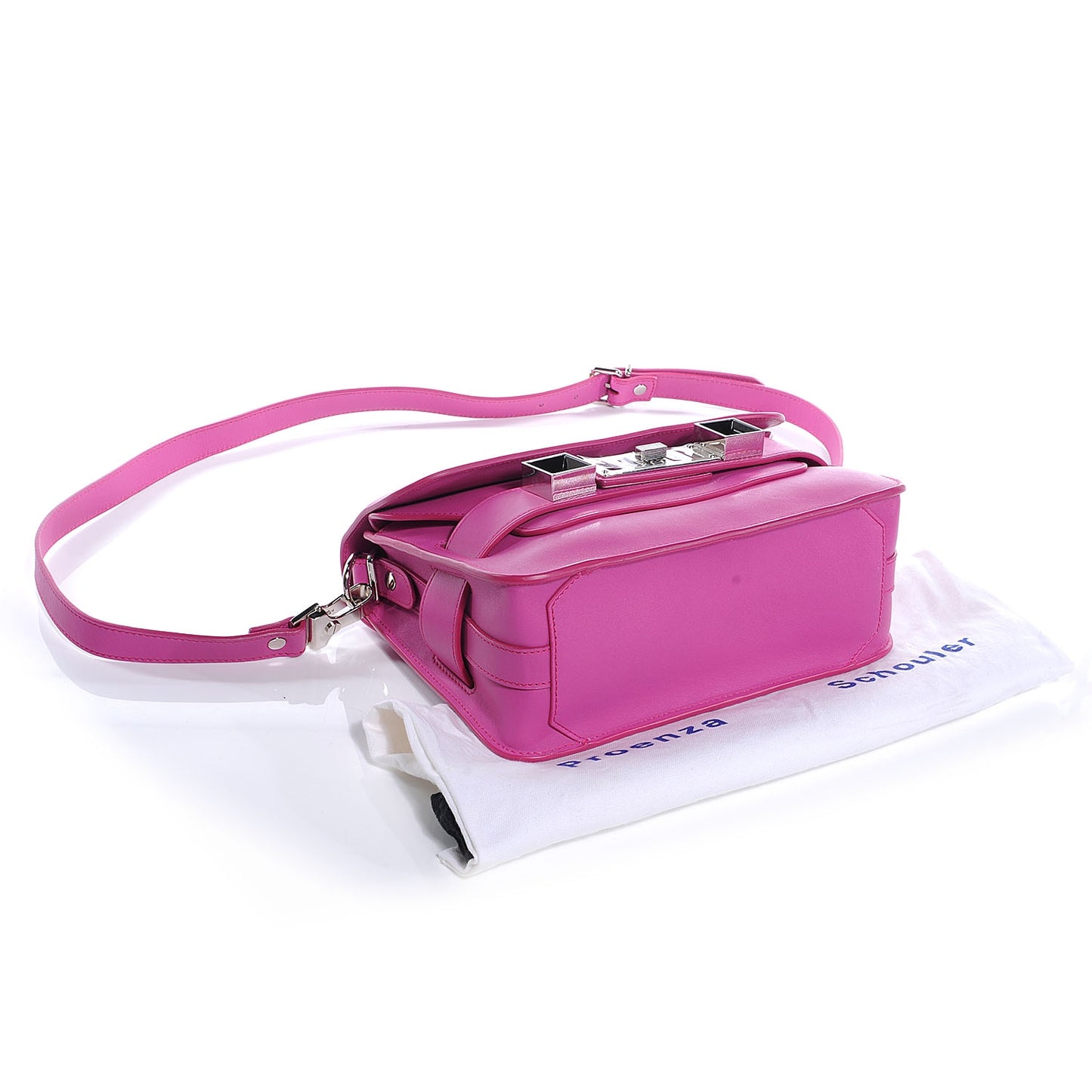 Leather Mini PS11 Classic Shoulder Bag Fuxia
