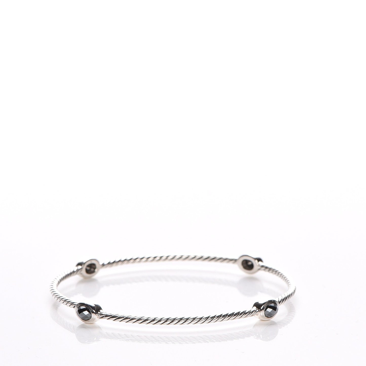 Sterling Silver Hematine 3mm Color Classics Four Station Bangle