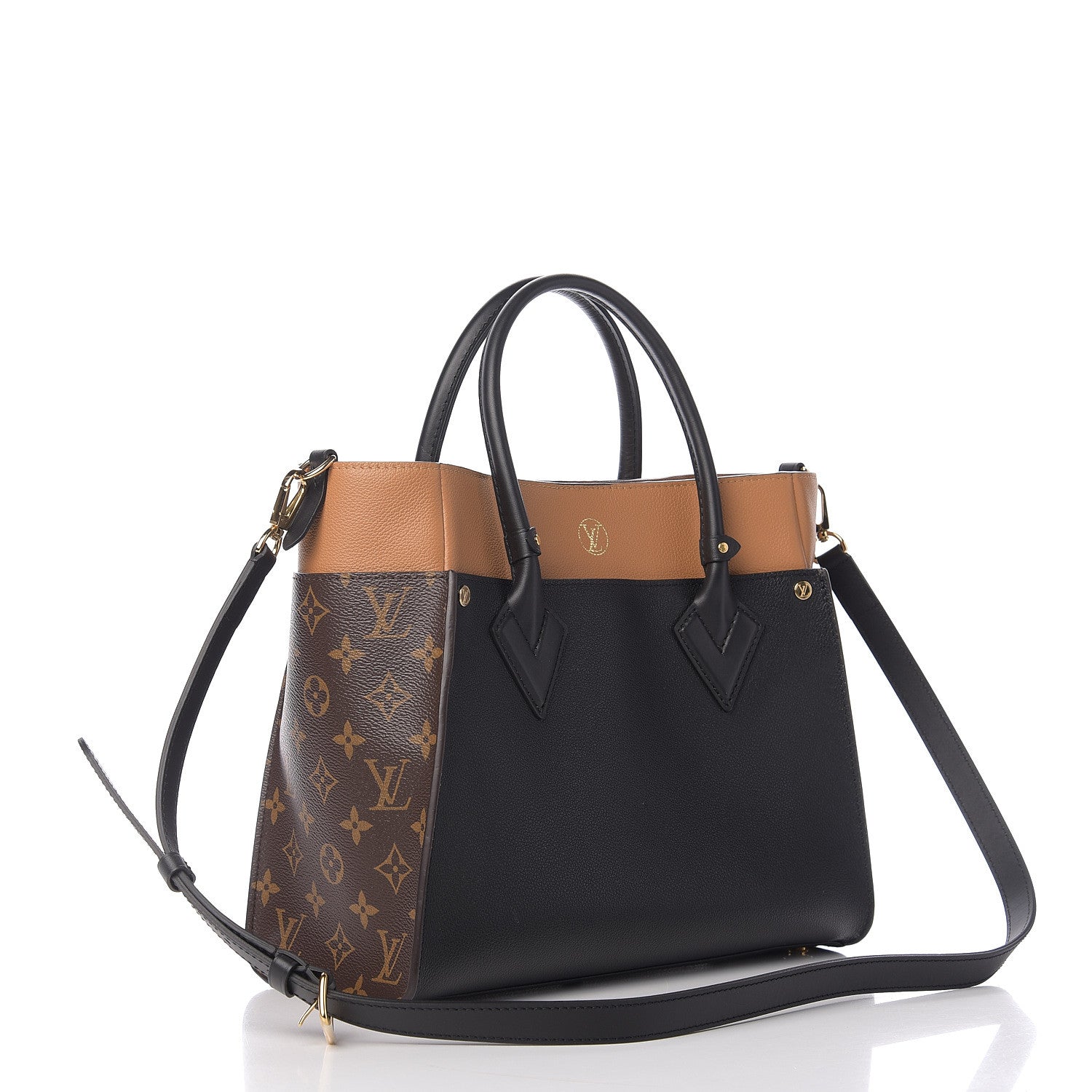 Louis Vuitton Calfskin Monogram On My Side Black 2 of 8