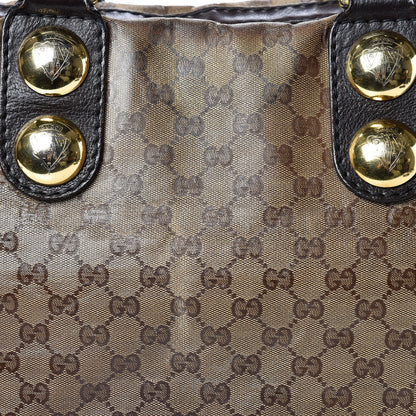 Gucci Crystal Monogram Small Babouska Tote Dark Brown 19 of 25