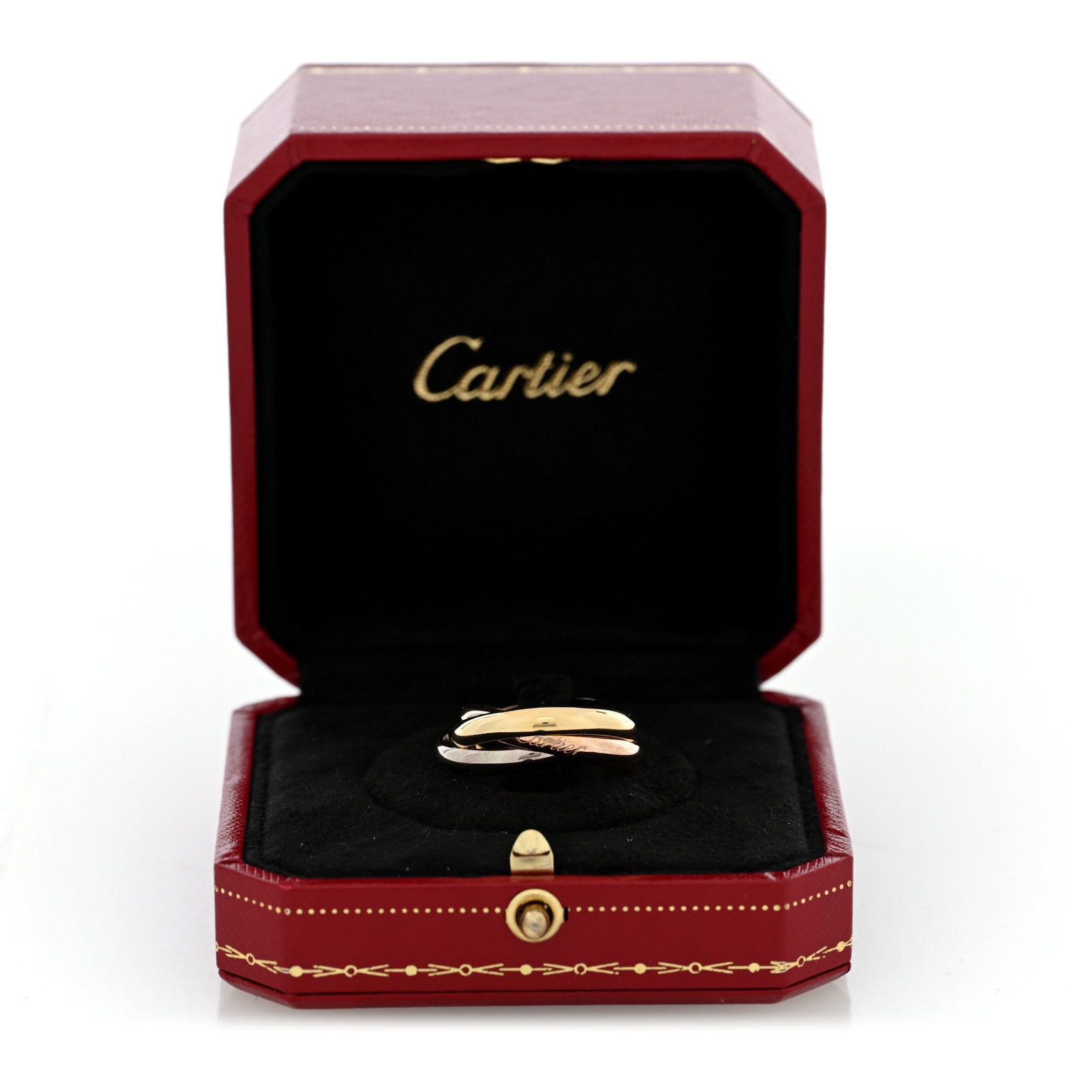 Cartier 18K Pink Yellow White Gold Classic Trinity Ring 58 8.5 5 of 5