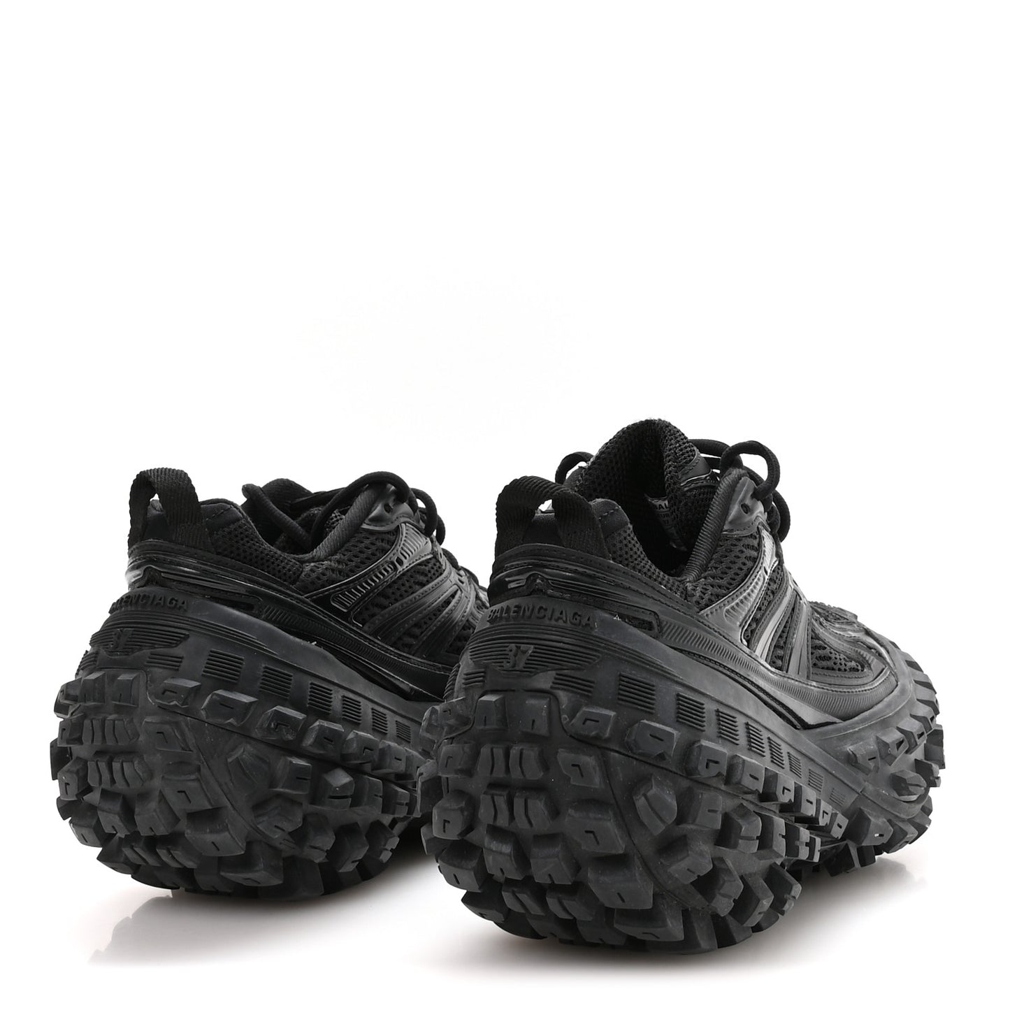 Mesh Nylon Mens Monocolor Bouncer Sneakers 37 Black