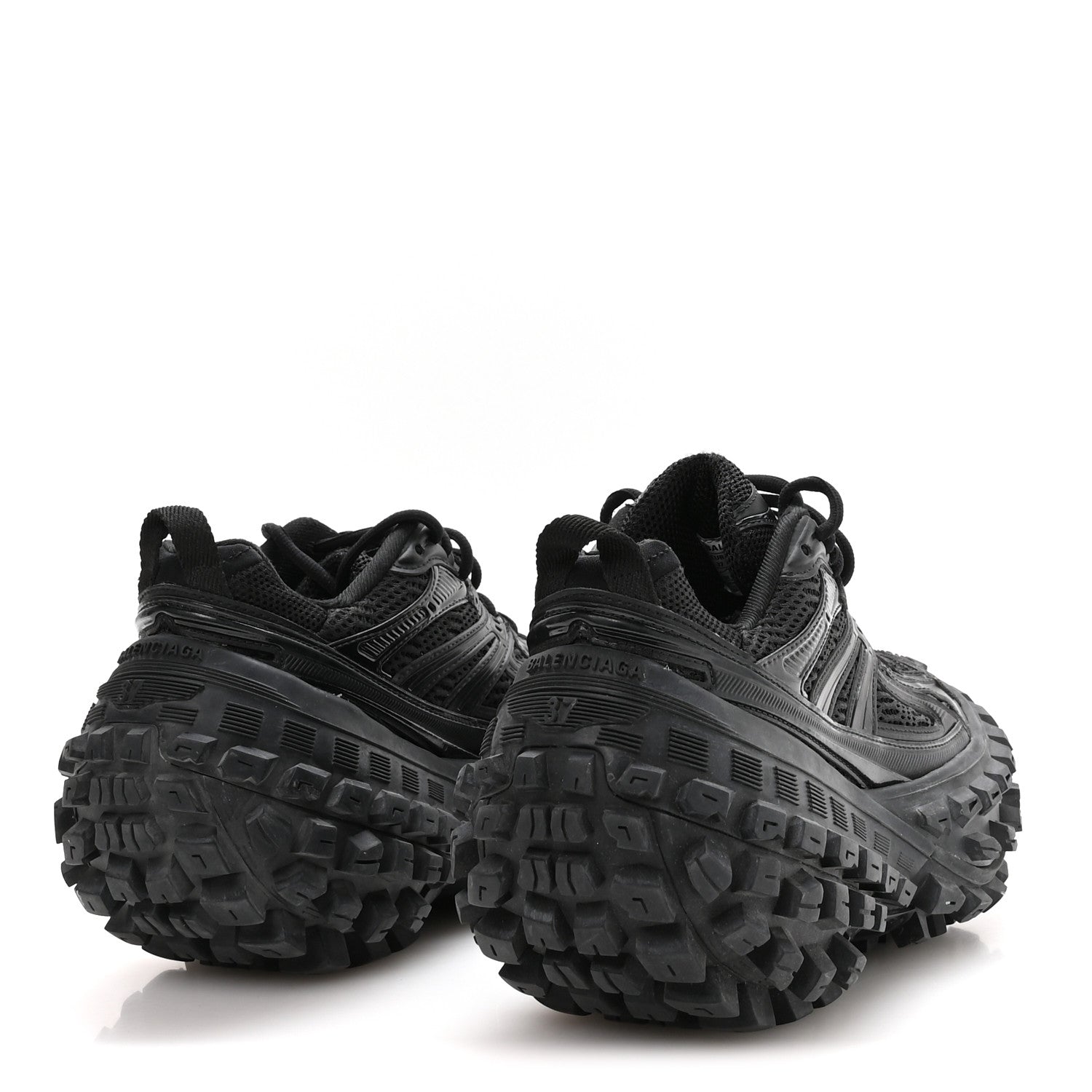 Balenciaga Mesh Nylon Mens Monocolor Bouncer Sneakers 37 Black 5 of 8