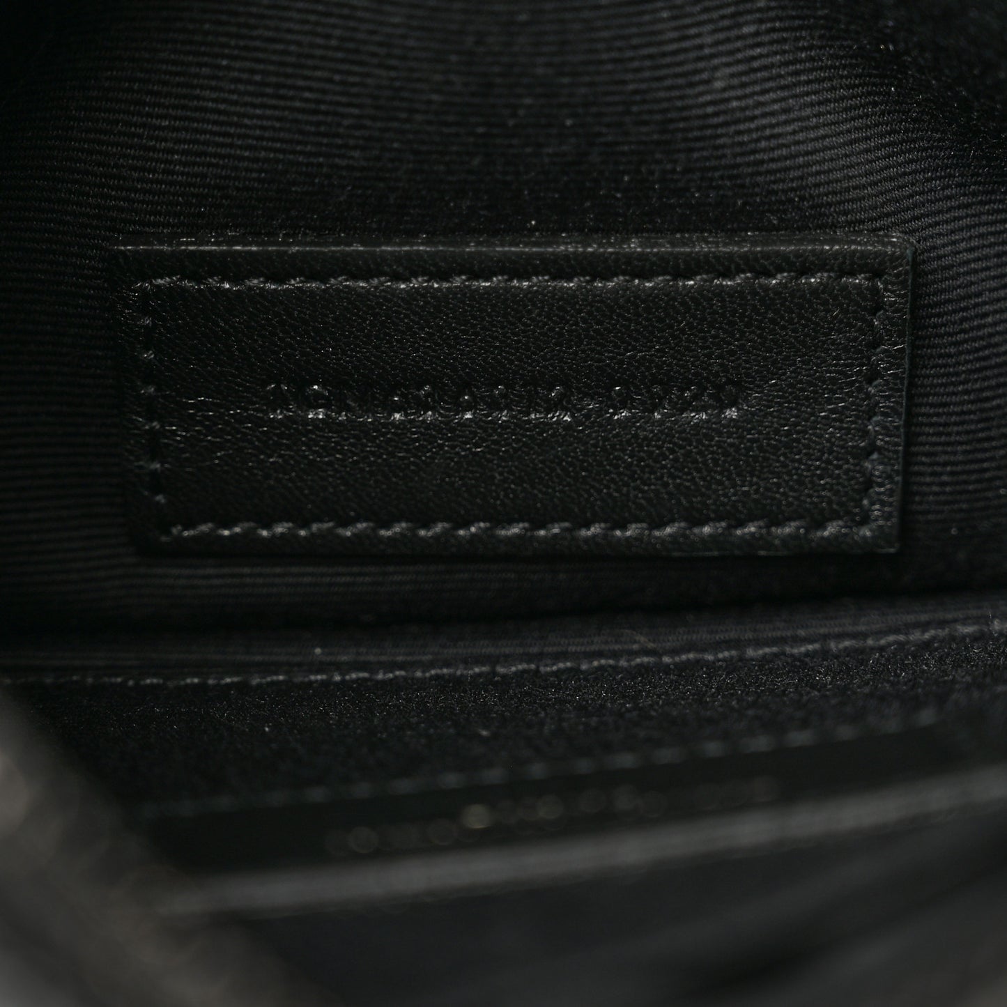 Grain De Poudre Chevron Monogram Bill Pouch Black